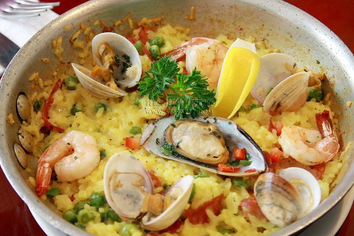 西班牙海鲜焗饭,日落烧烤餐厅酒吧 西班牙海鲜